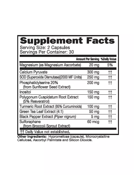 NEUROBIOLOGIX INTRACELLULAR DETOX COMPLEX / ПІДТРИМКА ВНУТРІШНЬОКЛІТИННОЇ ДЕТОКСИКАЦІЇ 60 КАПСУЛ, фото 2 від магазину біодобавок nutrido.shop