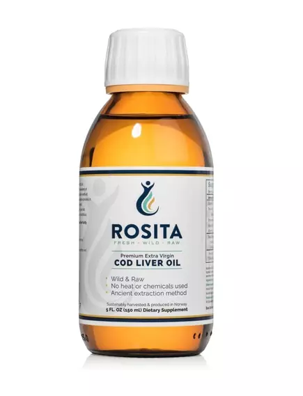 Rosita Extra-Virgin Cod Liver Oil / Масло печени трески холодного отжима 150ml в магазине биодобавок nutrido.shop