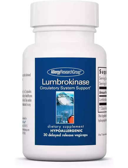 Allergy Research Lumbrokinase / Люмброкіназа уповільненого вивільнення 30 капсул від магазину біодобавок nutrido.shop