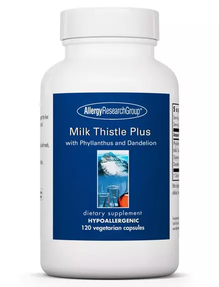 Allergy Research Milk Thistle Plus / Расторопша комплекс для поддержания функции печени 120 капсул в магазине биодобавок nutrido.shop