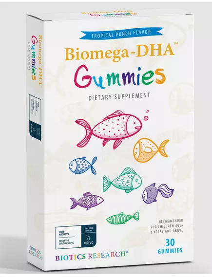 Biotics Research DHA Gummies / Омега ДГК жевательные конфеты для детей 30 шт. в магазине биодобавок nutrido.shop