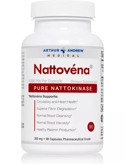 Arthur Andrew Nattovena / Наттокиназа для здоровья сердечно-сосудистой системы 90 капсул в магазине биодобавок nutrido.shop