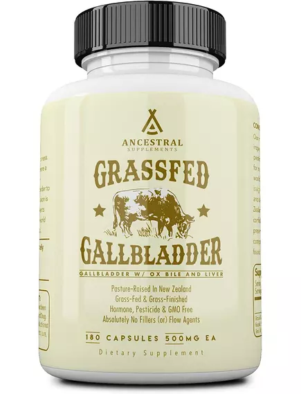 Ancestral Supplements Gallbladder / Говяжья желчь 180 капсул в магазине биодобавок nutrido.shop