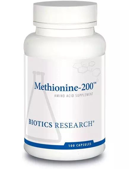 BIOTICS RESEARCH METHIONINE-200 / Л-МЕТІОНІН 200 МГ 100 КАПСУЛ від магазину біодобавок nutrido.shop