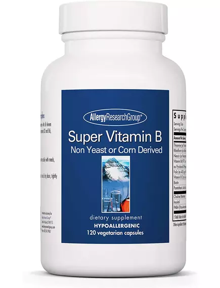 Allergy Research Super Vitamin B / Супер витамины группы Б комплекс 120 капсул в магазине биодобавок nutrido.shop