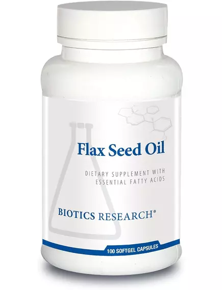Biotics Research Flax Seed Oil / Льняное масло органик холодного отжима 100 капсул в магазине биодобавок nutrido.shop