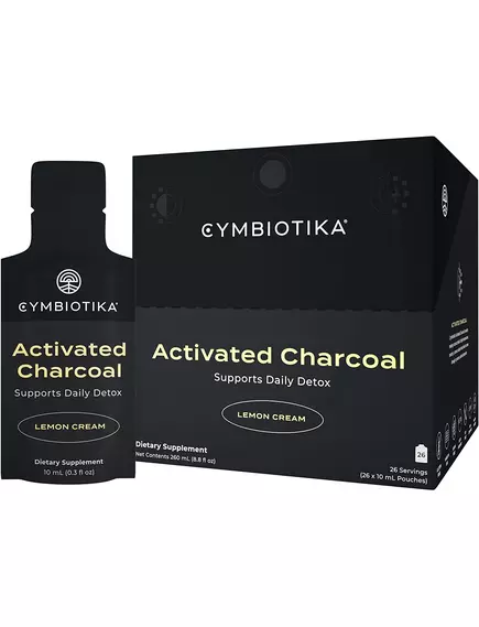 Cymbiotika Activated Charcoal / Активированный уголь сорбент 26 саше в магазине биодобавок nutrido.shop