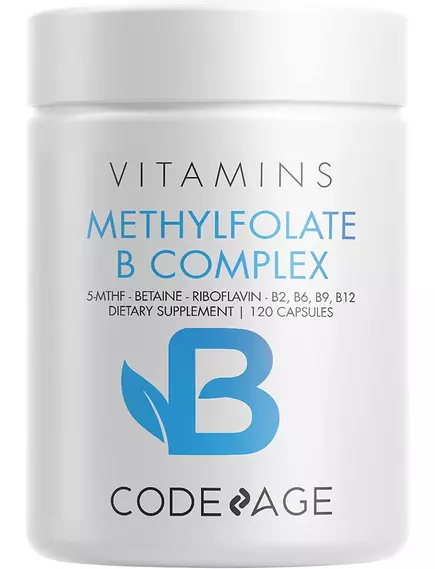 CodeAge Methylfolate B Complex / Метилфолат Б комплекс с 5-MTHF 120 капсул в магазине биодобавок nutrido.shop