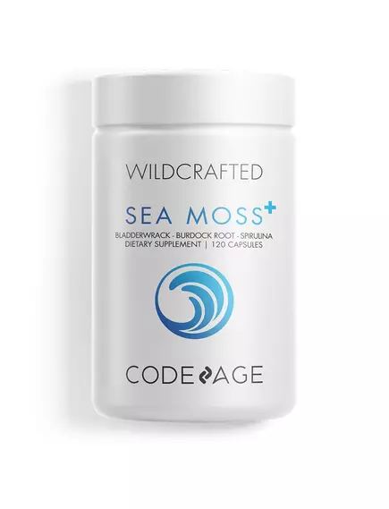 CodeAge Wildcrafted Sea Moss / Сырые морские водоросли для поддержки щитовидной железы 120 капсул в магазине биодобавок nutrido.shop