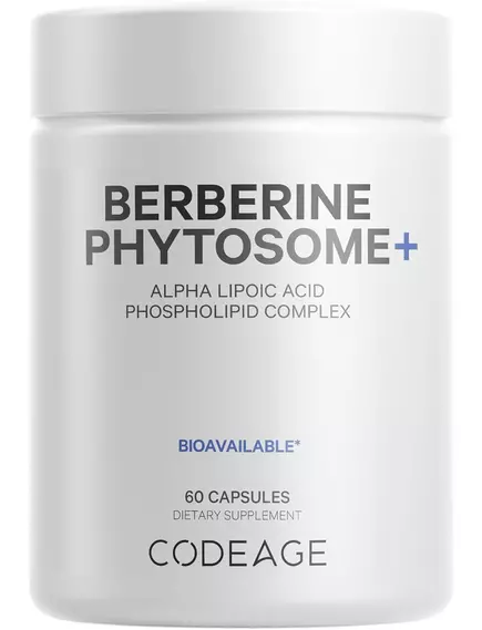 CodeAge Berberine Phytosome+ / Берберин HCL и альфа-липоевая кислота 60 капсул в магазине биодобавок nutrido.shop