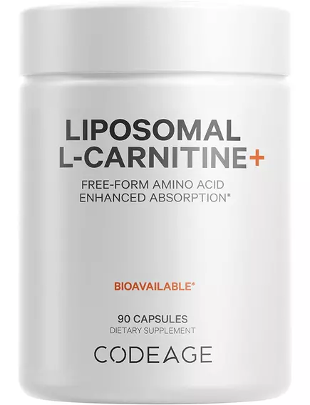 CodeAge Liposomal L-Carnitine / Липосомальный L-карнитин 90 капсул в магазине биодобавок nutrido.shop