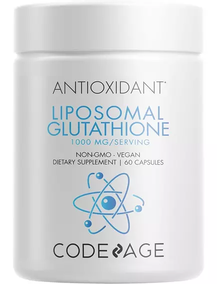CodeAge Liposomal Glutathione / Ліпосомальний глутатіон 1000 мг 60 капсул від магазину біодобавок nutrido.shop