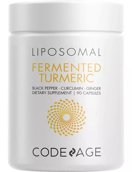 CodeAge Liposomal Fermented Turmeric Curcumin / Липосомальный ферментированный куркумин 90 капсул в магазине биодобавок nutrido.shop