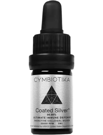 Cymbiotika Coated Silver / Коллоидное серебро биоактивное для поддержки иммунитета 5 мл в магазине биодобавок nutrido.shop