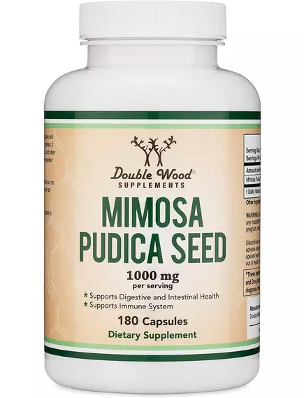 Double Wood Mimosa Pudica Extract / Мимоза выведение тежелых металлов, паразитов и бактерий 180 капс в магазине биодобавок nutrido.shop