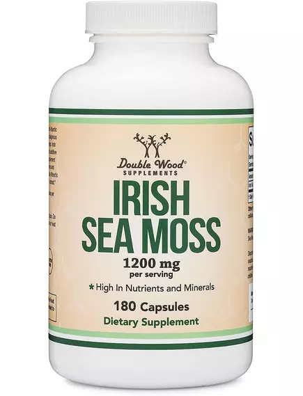 Double Wood Irish Moss Extract / Ирландский мох для здоровья органов дыхания 180 капсул в магазине биодобавок nutrido.shop