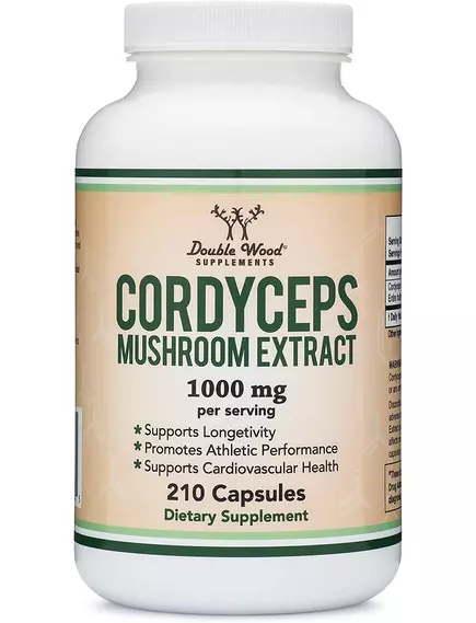 Double Wood Cordyceps Mushroom Extract / Кордицепc грибной экстракт 500 мг 210 капсул в магазине биодобавок nutrido.shop