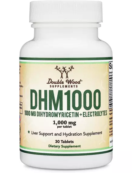Double Wood Dihydromyricetin (DHM) / Дигидромирицетин для снижения алкогольной интоксикации 30 табл в магазине биодобавок nutrido.shop