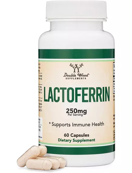 Double Wood Lactoferrin / Лактоферрін 125 мг 60 капсул від магазину біодобавок nutrido.shop