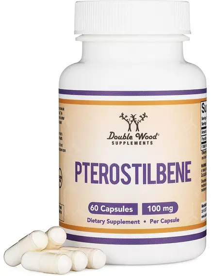 Double Wood Pterostilbene / Птеростильбен антиоксидант 60 капсул в магазине биодобавок nutrido.shop