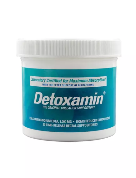 Detoxamin EDTA glutathione support 1000 MG / Детоксамин свечи ЕДТА с глутатионом 30 шт в магазине биодобавок nutrido.shop