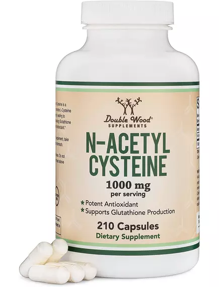 Double Wood N-Acetyl-L-Cysteine NAC / N-ацетил L-цистеин НАК антиоксидант 210 капсул в магазине биодобавок nutrido.shop