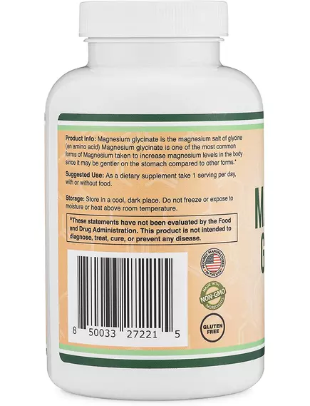 Double Wood Magnesium Glycinate / Магний глицинат для улучшения качества сна 180 капсул, фото 3 купить в магазине биодобавок nutrido.shop Double Wood Magnesium Glycinate / Магний глицинат для улучшения качества сна 180 капсул, фото 3 в магазине биодобавок nutrido.shop