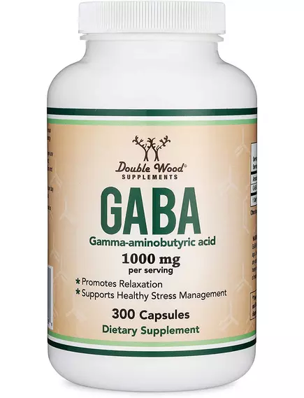 Double Wood GABA / ГАБА гамма-аминомасляная кислота 500 мг 300 капс в магазине биодобавок nutrido.shop