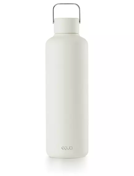 Equa Timeless Off White Steel Water Bottle / Бутылка для воды белая сталь 1000 мл в магазине биодобавок nutrido.shop