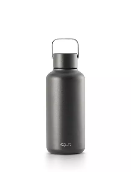 Equa Timeless Dark Steel Water Bottle / Бутылка для воды темная сталь 600 мл в магазине биодобавок nutrido.shop