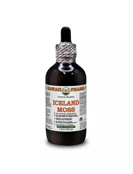 Hawaii Pharm Iceland Moss Alcohol-FREE / Цетрария Исландская (Исландский мох) без спирта 120 мл в магазине биодобавок nutrido.shop
