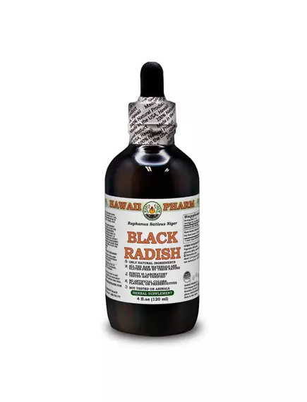 HAWAII PHARM BLACK RADISH ALCOHOL-FREE / ЧОРНА РЕДЬКА БЕЗ СПИРТУ 120 МЛ від магазину біодобавок nutrido.shop