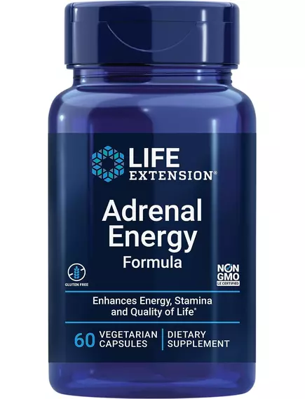 Life Extension Adrenal Energy Formula / Формула енергії надниркових залоз 60 капсул від магазину біодобавок nutrido.shop