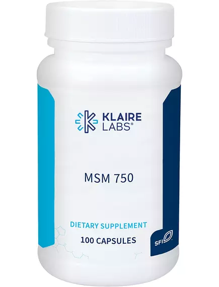 Klaire MSM 750 / МСМ сера поддержка соединительной ткани 750 мг 100 капсул в магазине биодобавок nutrido.shop