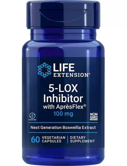 Life Extension 5-LOX Inhibitor with AprèsFlex / Босвеллия 5-LOX блокатор с ApresFlex 60 капсул в магазине биодобавок nutrido.shop