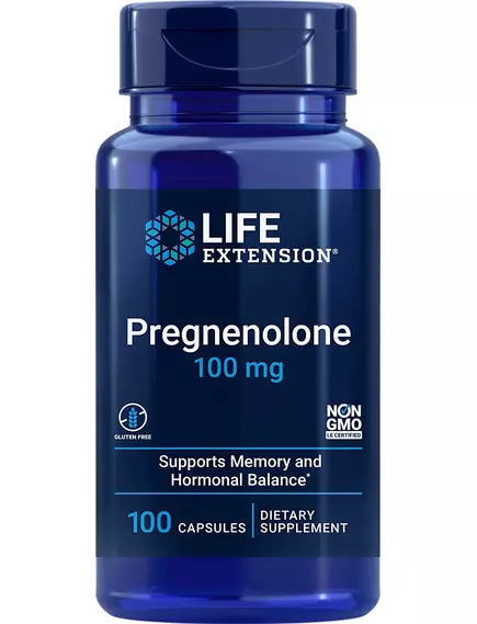 Life Extension Pregnenolone / Прегненолон 100 мг 100 капсул в магазине биодобавок nutrido.shop
