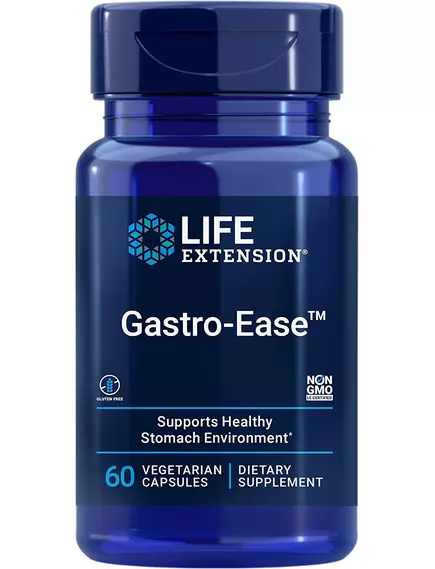 Life Extension Gastro-Ease / Цинк-карнозин для поддержки слизистой оболочки желудка 60 капсул в магазине биодобавок nutrido.shop