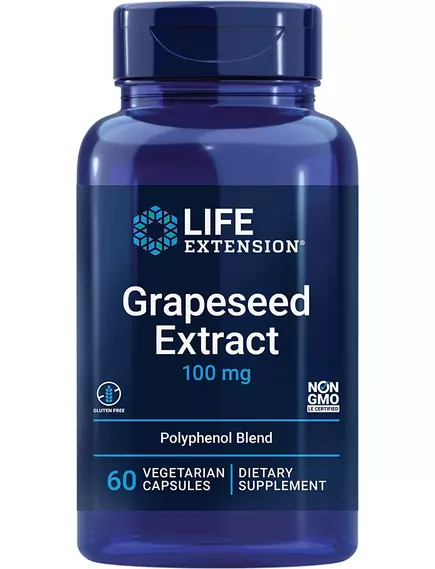 Life Extension Grapeseed Extract / Экстракт виноградной косточки для здоровья сердца 60 капсул в магазине биодобавок nutrido.shop