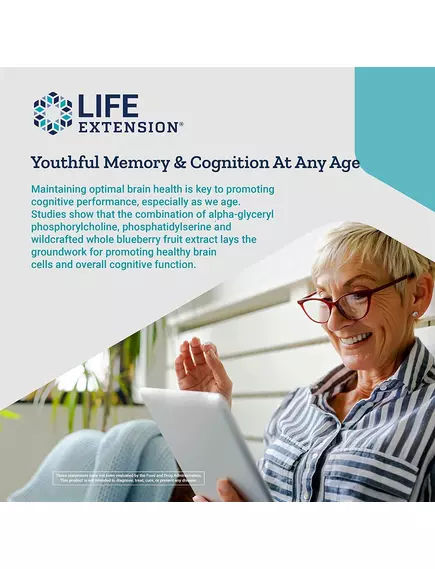 Life Extension Cognitex Alpha GPC / Підтримка когнітивних функцій з Альфа-ГПХ 30 капсул, фото 4 від магазину біодобавок nutrido.shop