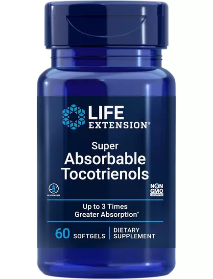Life Extension Super Absorbable Tocotrienols / Витамин Е с токотриенолами 60 капсул в магазине биодобавок nutrido.shop