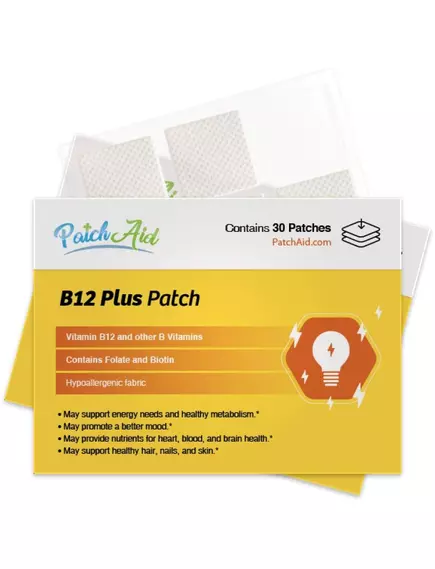 Patch Aid B12 Energy Plus Vitamin / Патчи Б12 энергия плюс витамины 30 шт в магазине биодобавок nutrido.shop