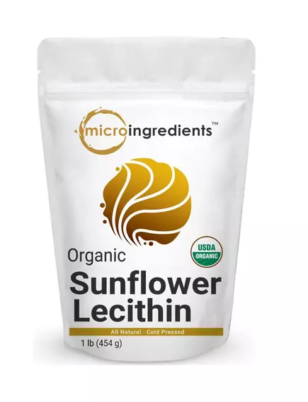 Microingredients Organic Sunflower Lecithin / Органический лецитин из подсолнечника 454 гр в магазине биодобавок nutrido.shop