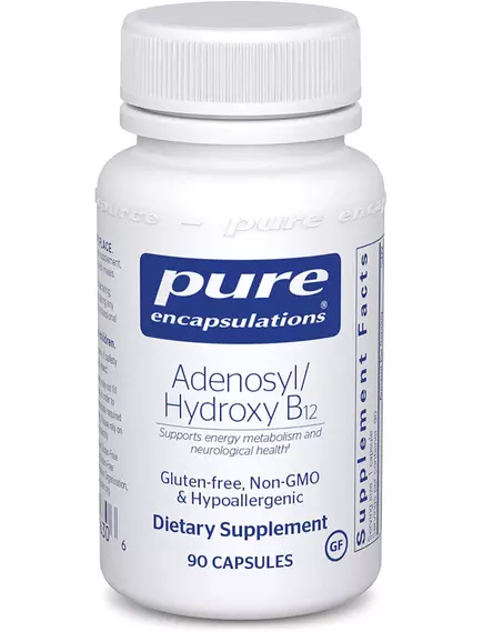 Pure Encapsulations Adenosyl-Hydroxy B12 / Б12 Аденозил - Гидроксикобаламин 90 капс в магазине биодобавок nutrido.shop