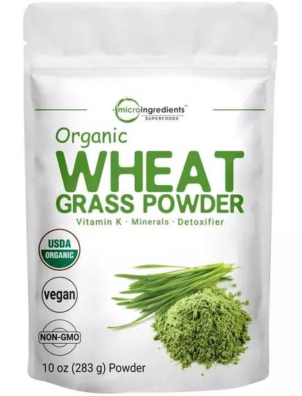 Microingredients Organic Wheat Grass Powder / Порошок органической травы пшеницы 283 грамм в магазине биодобавок nutrido.shop