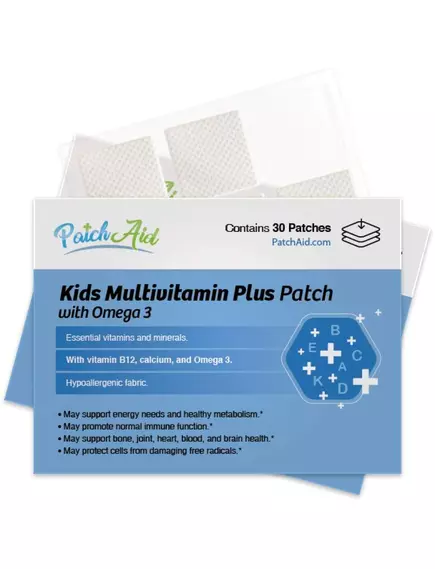 Patch Aid Kids Multivitamin with Omega-3 / Патчи Детские мультивитамины плюс Омега-3 30 шт в магазине биодобавок nutrido.shop