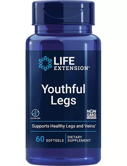 Life Extension Youthful Legs / Поддержка кровообращения в венах ног 60 капсул в магазине биодобавок nutrido.shop