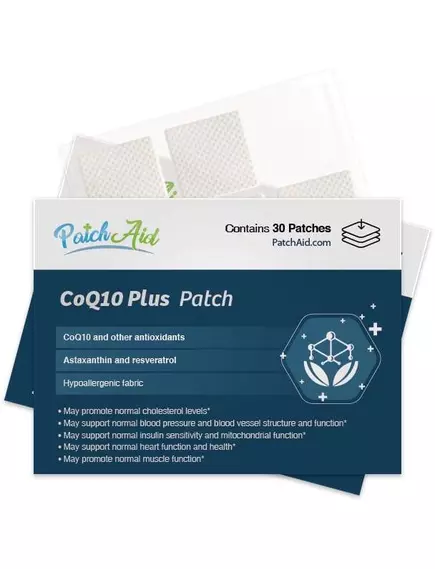 Patch Aid CoQ10 Plus / Патчи Коэнзим Q10 с кофакторами 30 шт в магазине биодобавок nutrido.shop