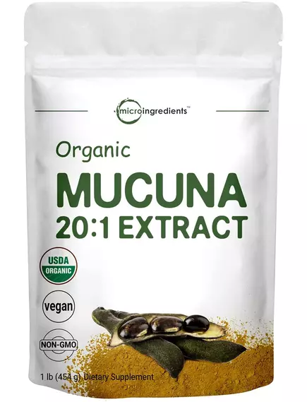 Microingredients Organic Muсuna Pruriens / Мукуна поддержка настроения органик порошок 454 г в магазине биодобавок nutrido.shop
