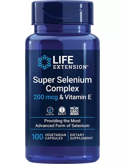 Life Extension Super Selenium Complex / Селен Поддержка щитовидной железы 200мг 100 капсул в магазине биодобавок nutrido.shop