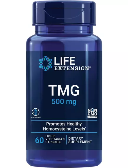 Life Extension TMG / Триметилгліцин 500 мг 60 капсул від магазину біодобавок nutrido.shop